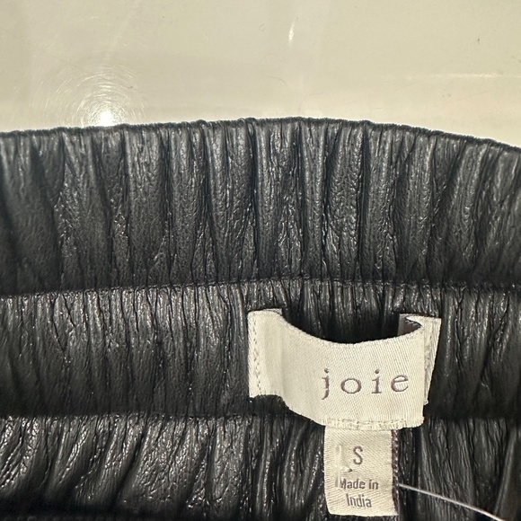 Joie Black Wadley Faux-Leather Jogger Pants Size Small - Picture 9 of 10